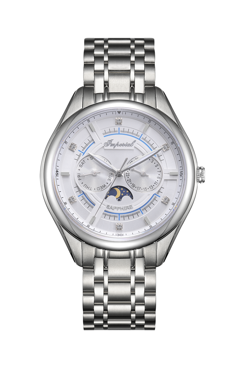 Imperial Quartz Chronograph – Stainless Steel Bracelet (Ref. IM-4710) "White Edition"
