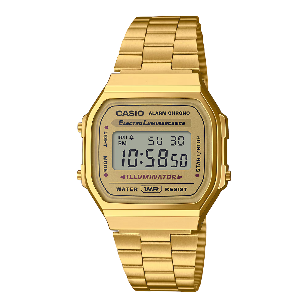 Casio Vintage Digital – Gold Finish (A168WG-9WDF)