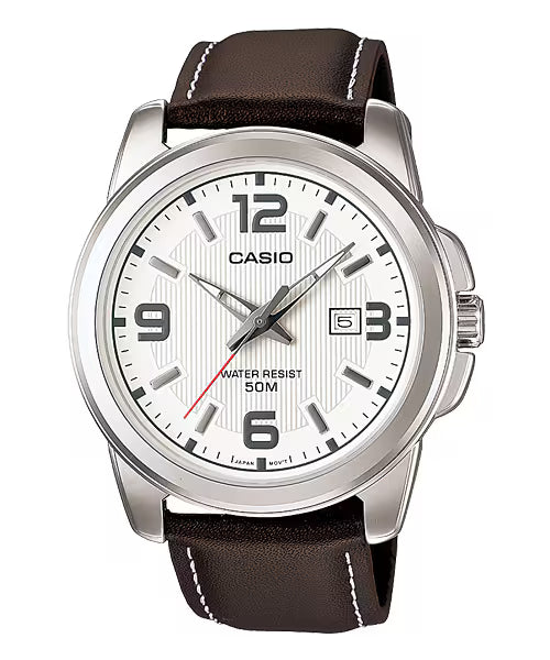 Casio Analog Quartz – Leather Strap (Ref. MTP-1314L)
