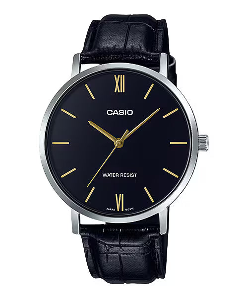 Casio Classic Analog – Leather Strap (Ref. MTP-VT01L)