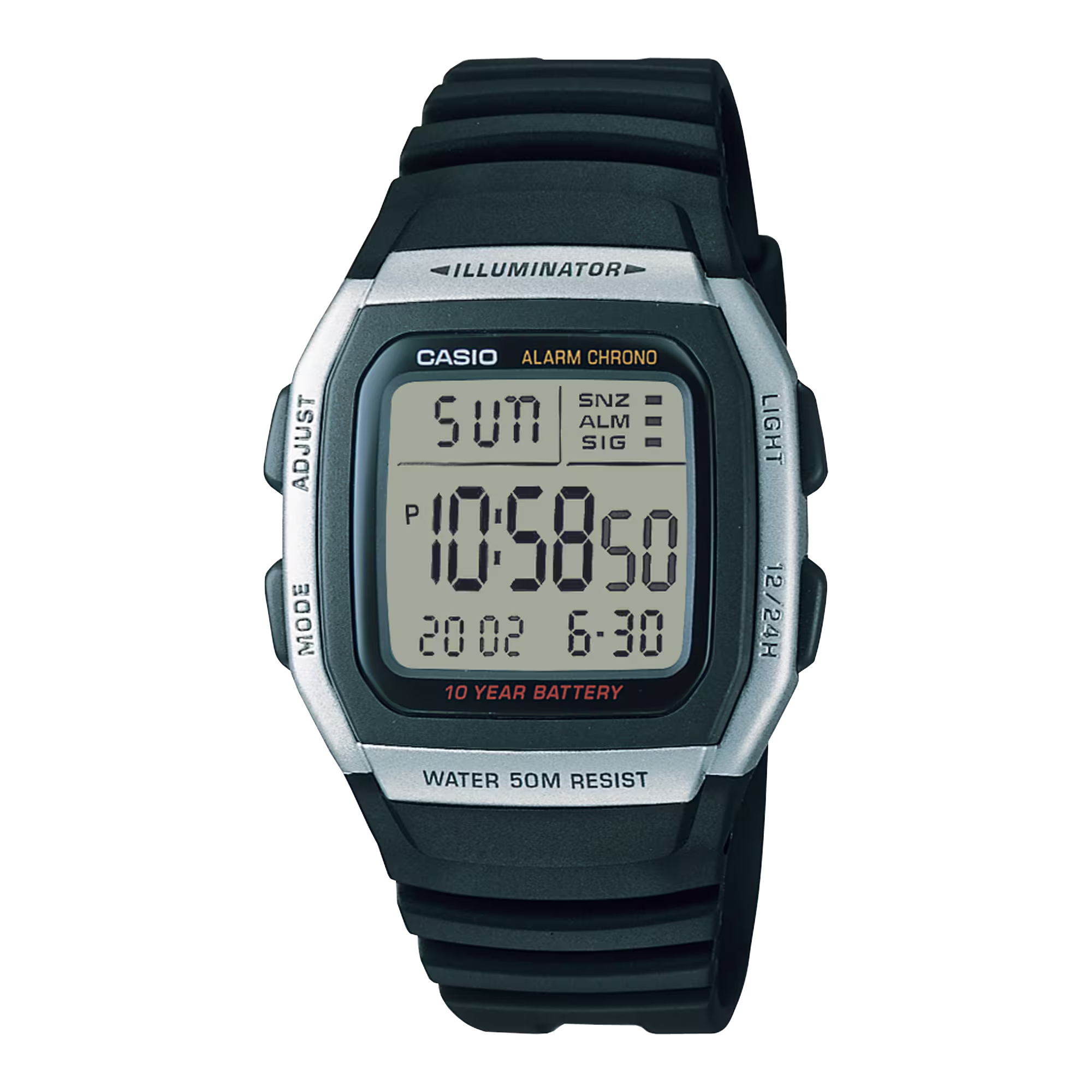 Casio Classic Digital – Black Resin (Ref. W-96H)